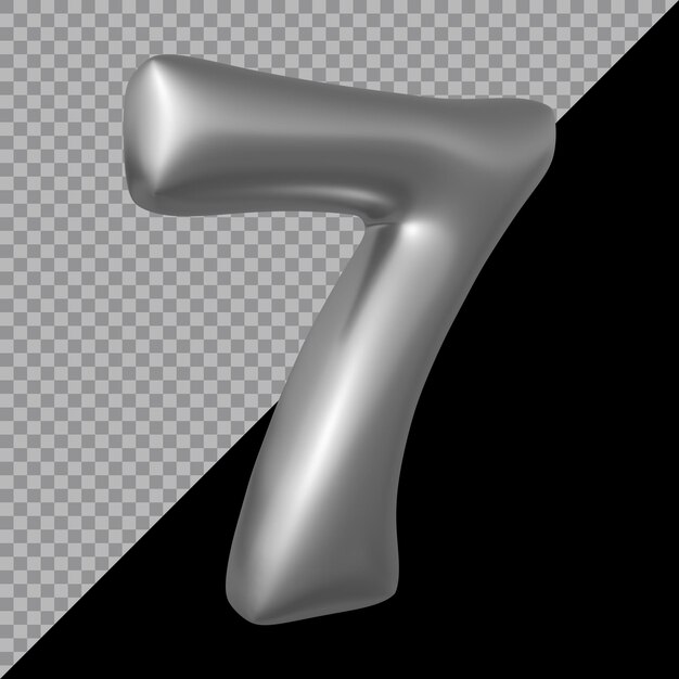 Rendering 3D del palloncino numero 7