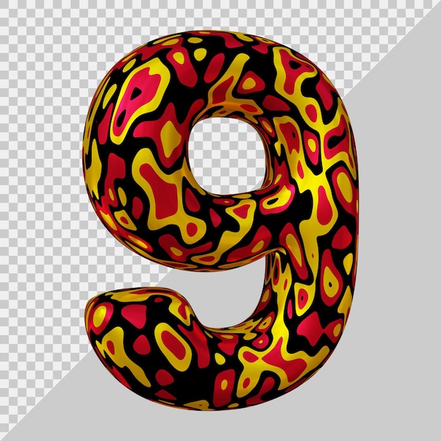 Rendering 3D del palloncino numero 9