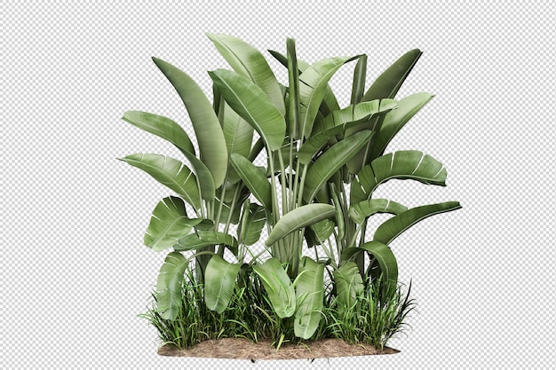 Rendering 3D del rendering di paesaggi naturali