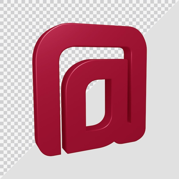 Rendering 3D del simbolo