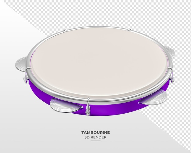 Rendering 3D del tamburello viola