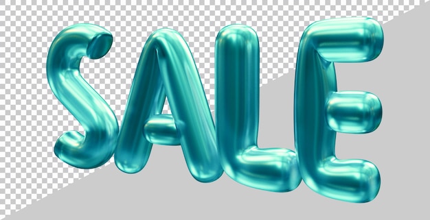 Rendering 3D del testo di vendita con uno stile moderno