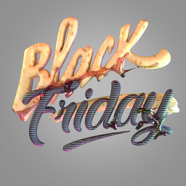 Rendering 3D del venerdì nero