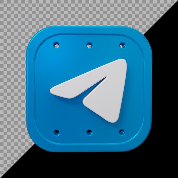 Rendering 3d dell'icona del telegramma