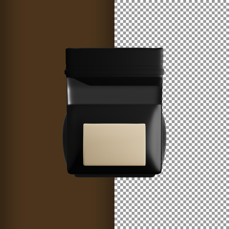 PSD rendering 3d dell'icona della borsa di caffè psd