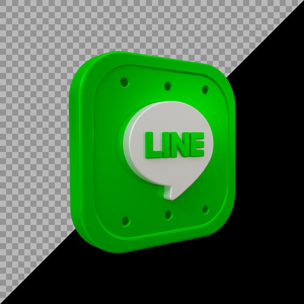 Rendering 3d dell'icona della linea