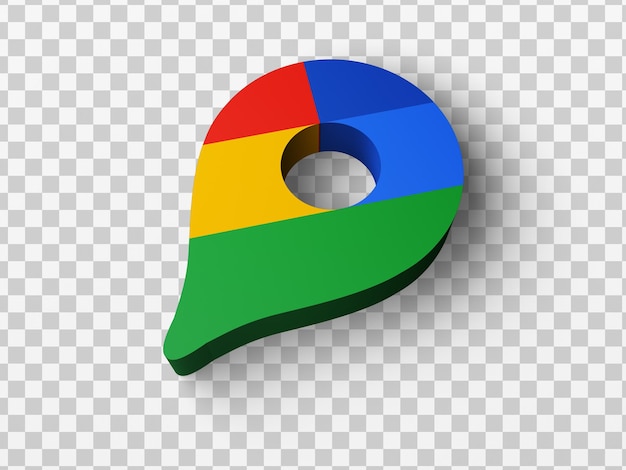 Rendering 3d dell'icona della mappa di Google