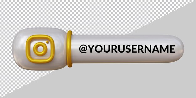 Rendering 3d dell'icona di instagram terzo inferiore