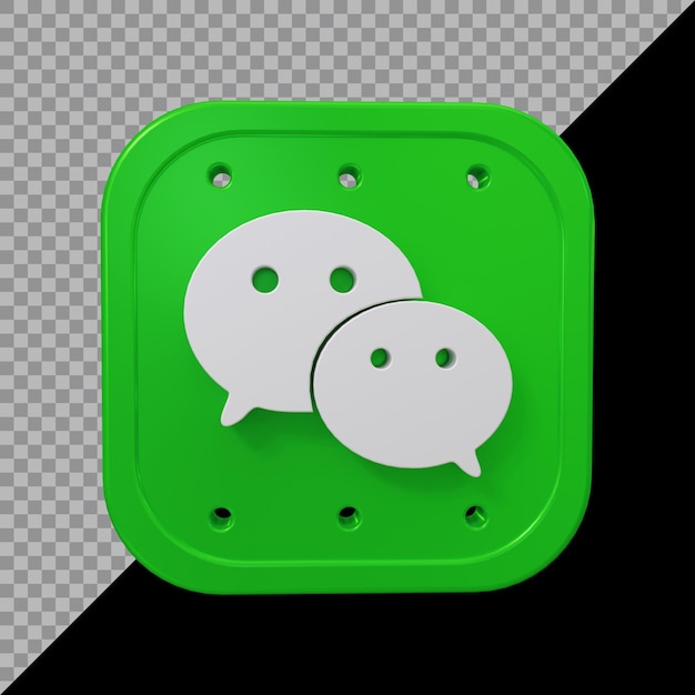 Rendering 3D dell'icona di wechat