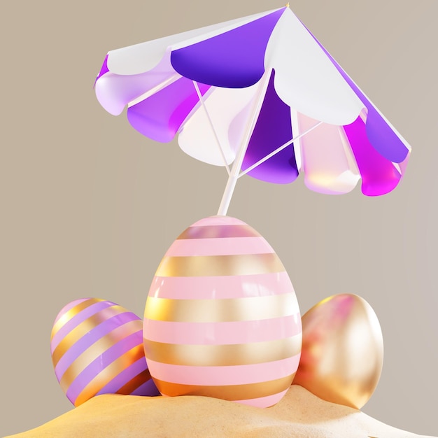 rendering 3d dell'insegna di pasqua