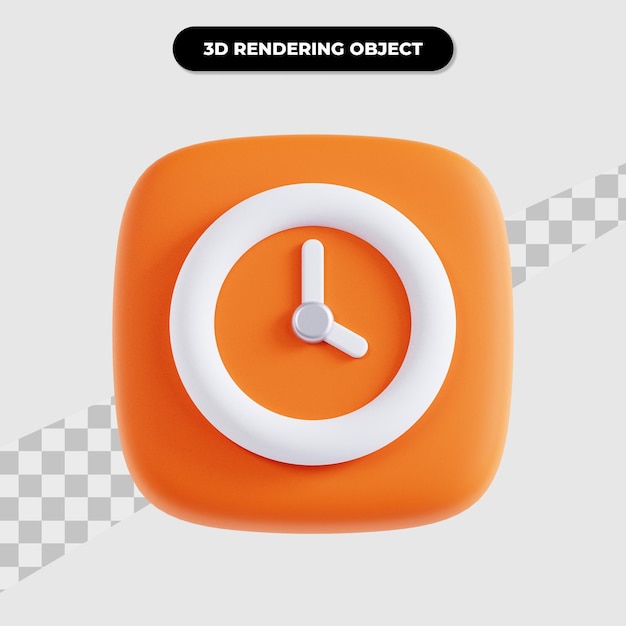 Rendering 3D dell'interfaccia utente dell'orologio