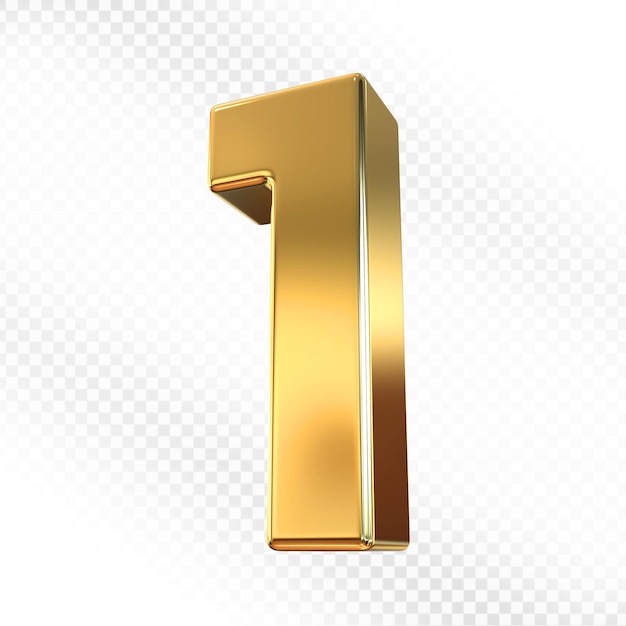 Rendering 3D dell'oro numero 1