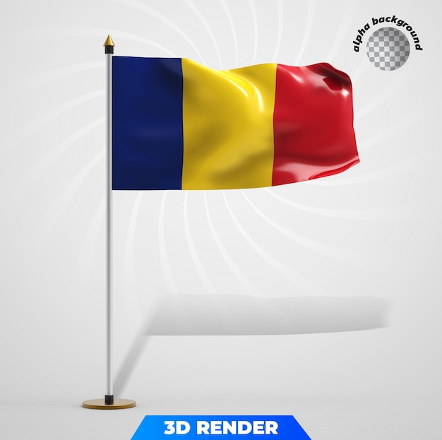 Rendering 3d della bandiera nazionale