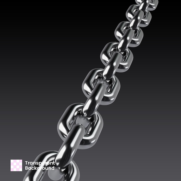 Rendering 3D della catena di cromo diagonale
