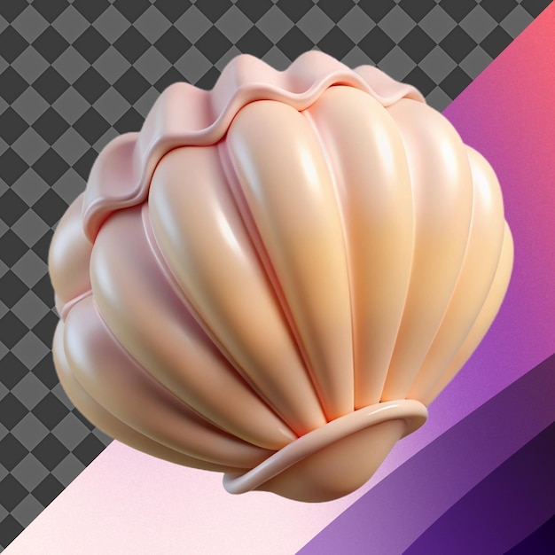 Rendering 3D della conchiglia di pesca