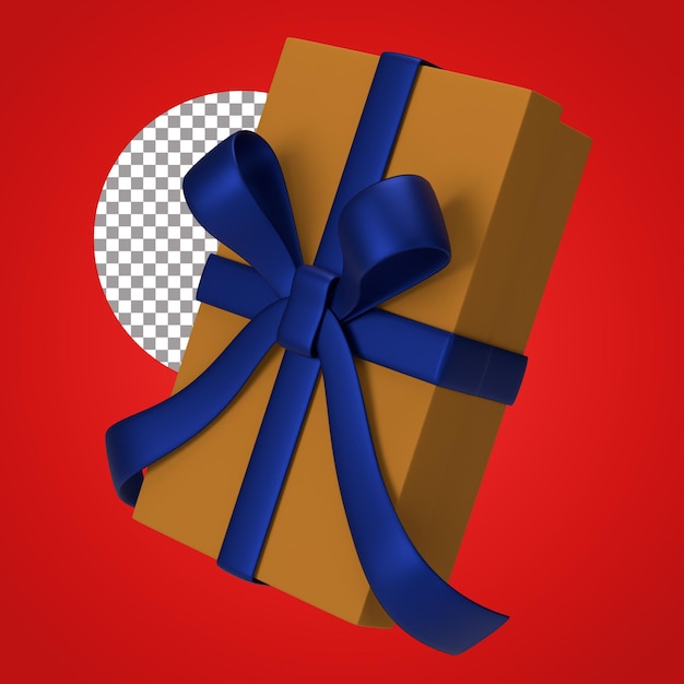 Rendering 3d della confezione regalo di Natale