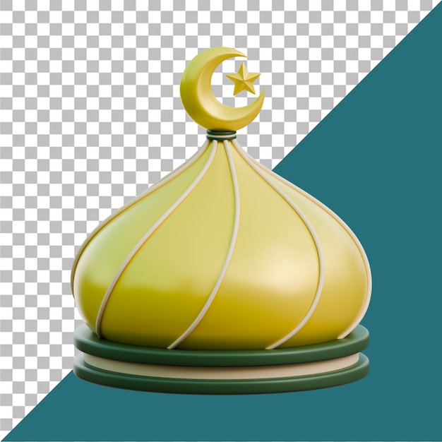 Rendering 3D della Cupola Islamica