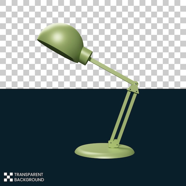 Rendering 3d della lampada da tavolo PSD gratuita