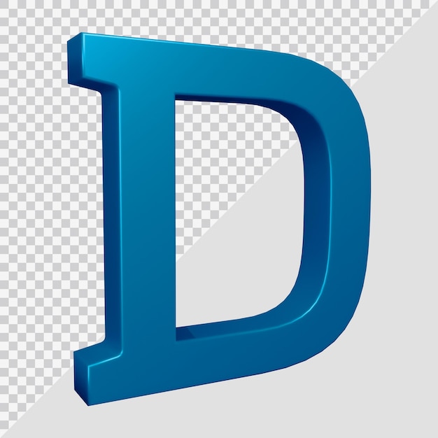 Rendering 3D della lettera dell'alfabeto d