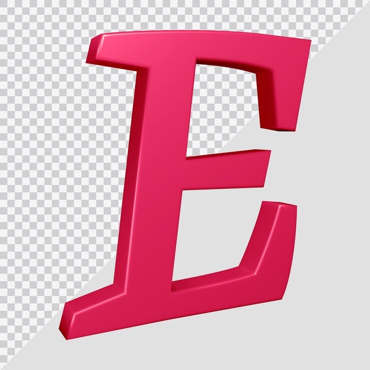 PSD rendering 3d della lettera dell'alfabeto e