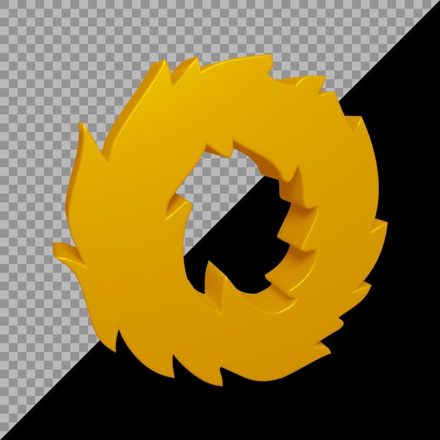 Rendering 3D della lettera dell'alfabeto o
