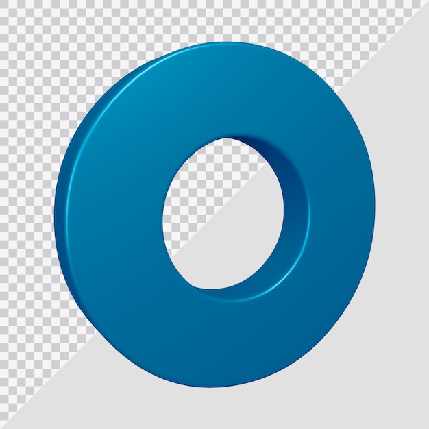 Rendering 3D della lettera dell'alfabeto o