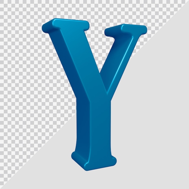 Rendering 3D della lettera dell'alfabeto y