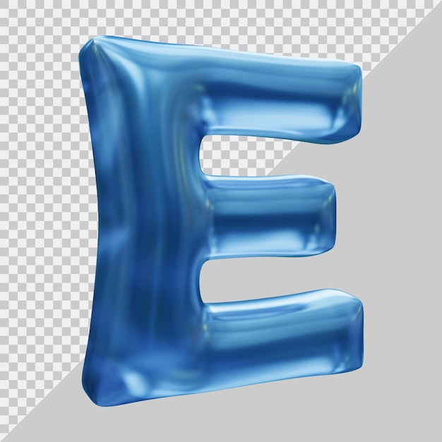 Rendering 3d della lettera e dell'alfabeto con uno stile moderno