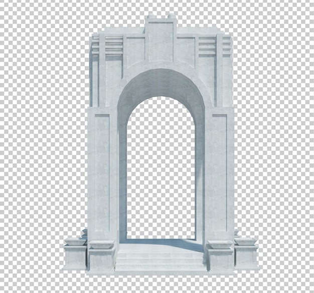 Rendering 3D della struttura dell'edificio isolata