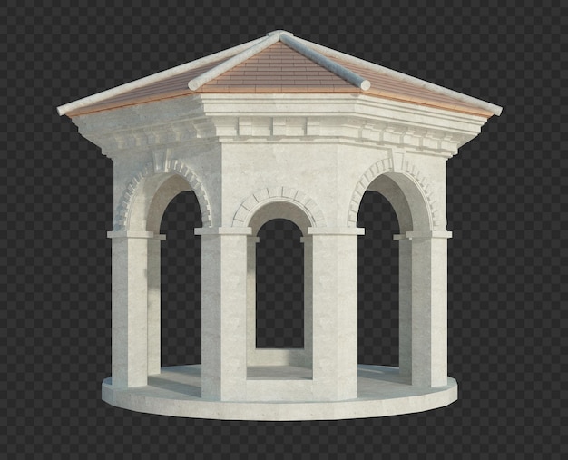 Rendering 3D della struttura dell'edificio su isolato