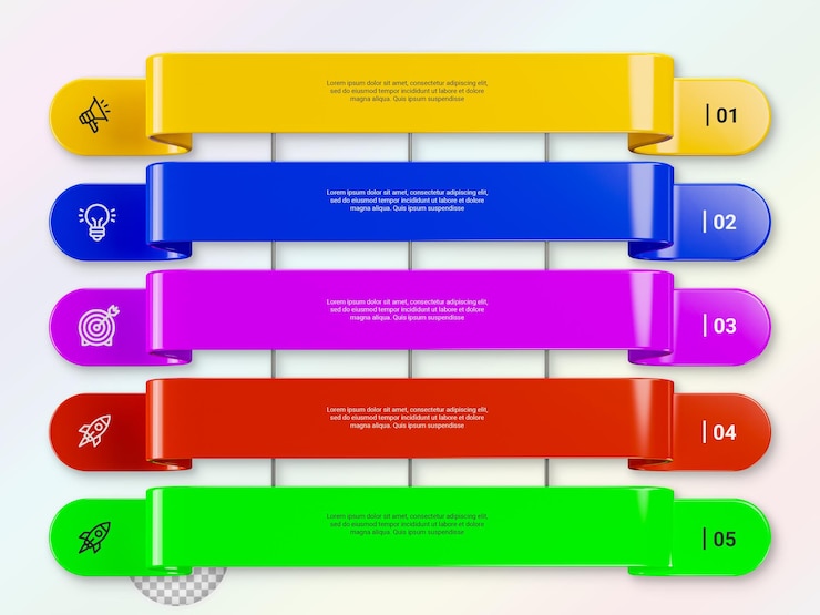 PSD rendering 3d design infographique modèle d'infographie d'entreprise
