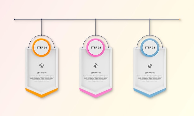 Rendering 3D Design infographique modèle d'infographie d'entreprise