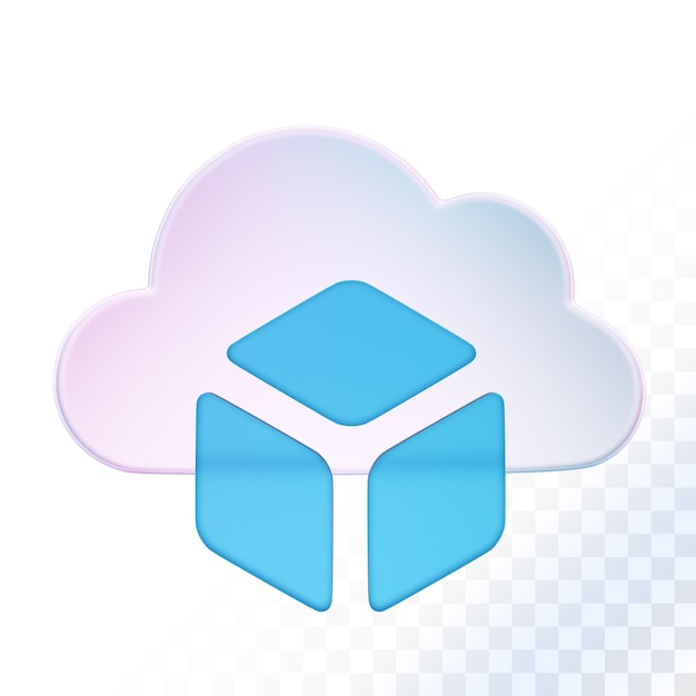 Rendering 3d di blocchi di nuvole