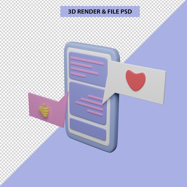 Rendering 3D di chat divertente