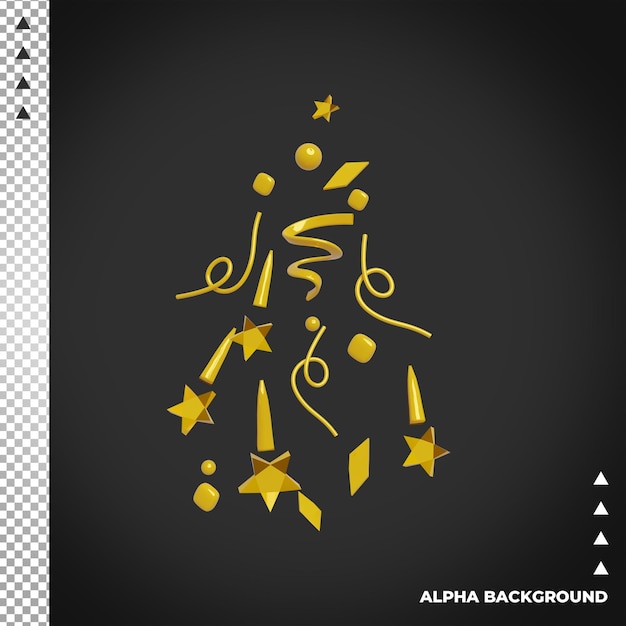 Rendering 3D di confetti