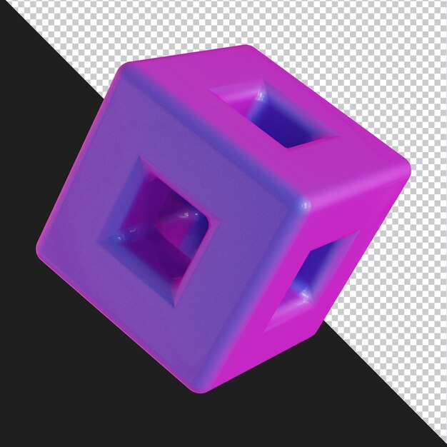 Rendering 3d di design del materiale gradiente futuristico di forma geometrica astratta