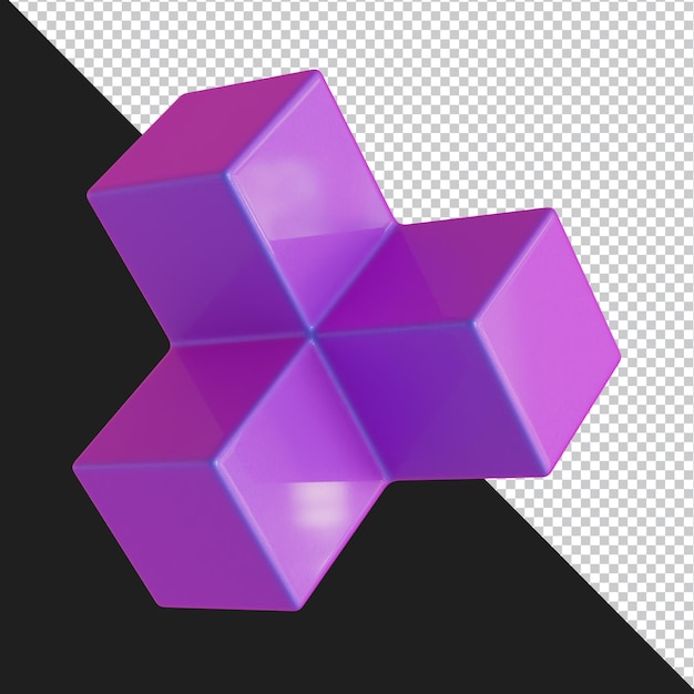 Rendering 3d di design del materiale gradiente futuristico di forma geometrica astratta