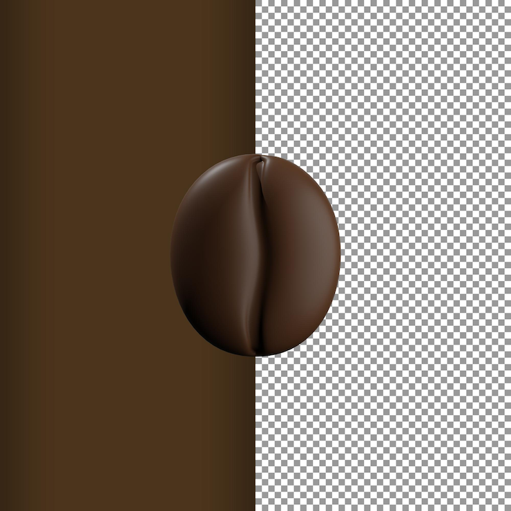 PSD rendering 3d di fagioli di caffè arrostiti psd
