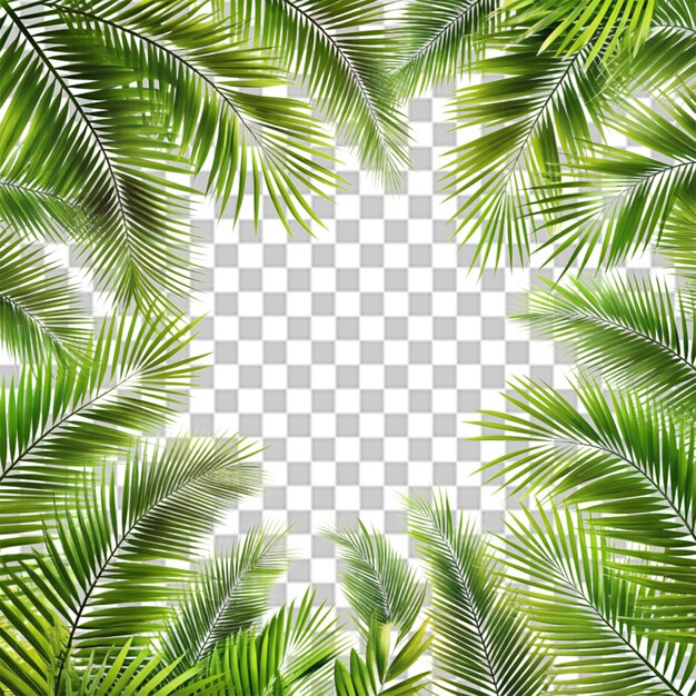 Rendering 3D di foglie di palma isolate su sfondo bianco