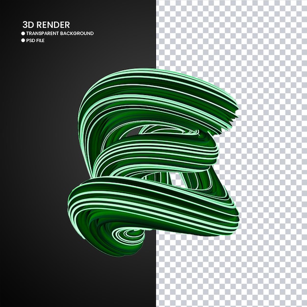 Rendering 3D di forma astratta