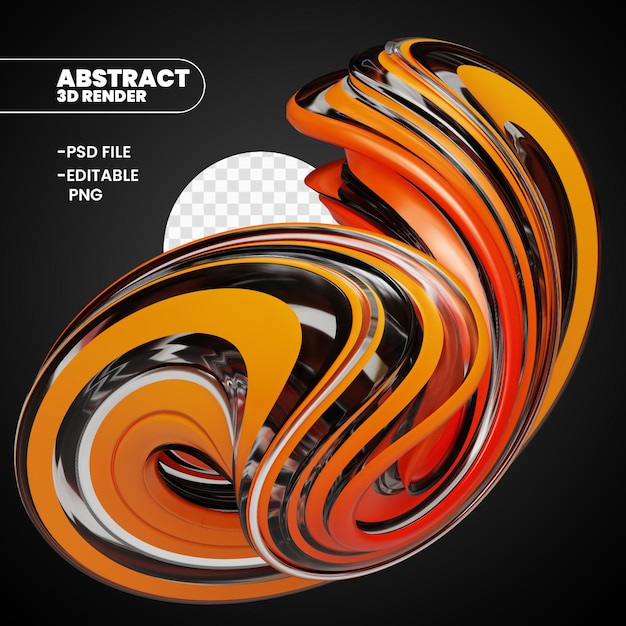 Rendering 3D di forme astratte con disegno modificabile