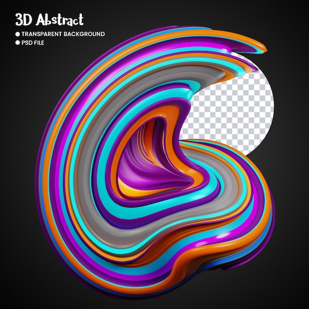 Rendering 3D di forme astratte