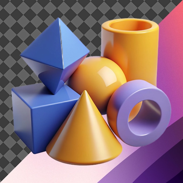 Rendering 3D di forme geometriche sfondo astratto