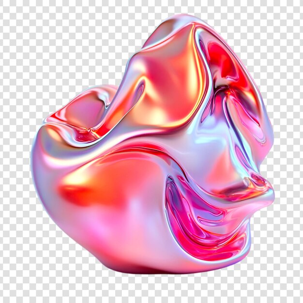 Rendering 3D di forme liquide astratte colorate