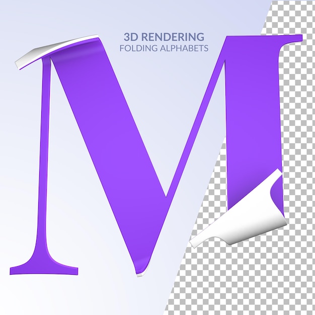 Rendering 3D di lettere piegate