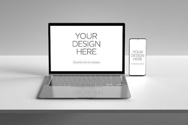 Rendering 3d di mockup di dispositivi isolati