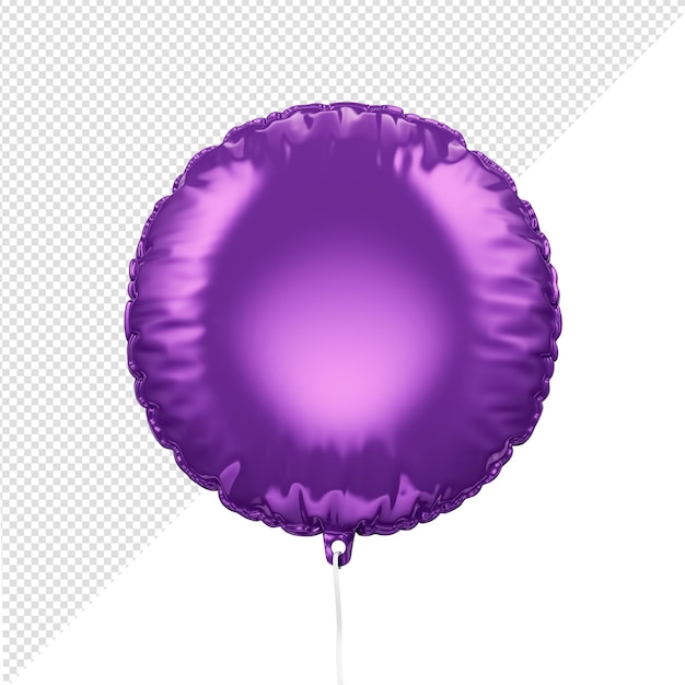Rendering 3D di palloncino viola