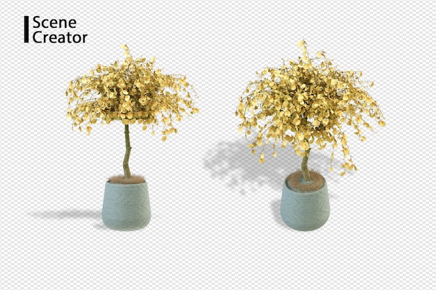 Rendering 3d di piante