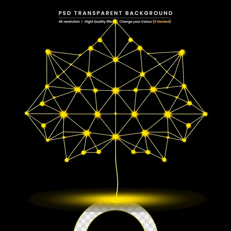 PSD rendering 3d di sfera geometrica dorata su sfondo trasparente