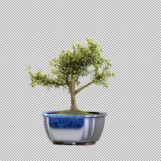 Rendering 3D di un fiore in un vaso